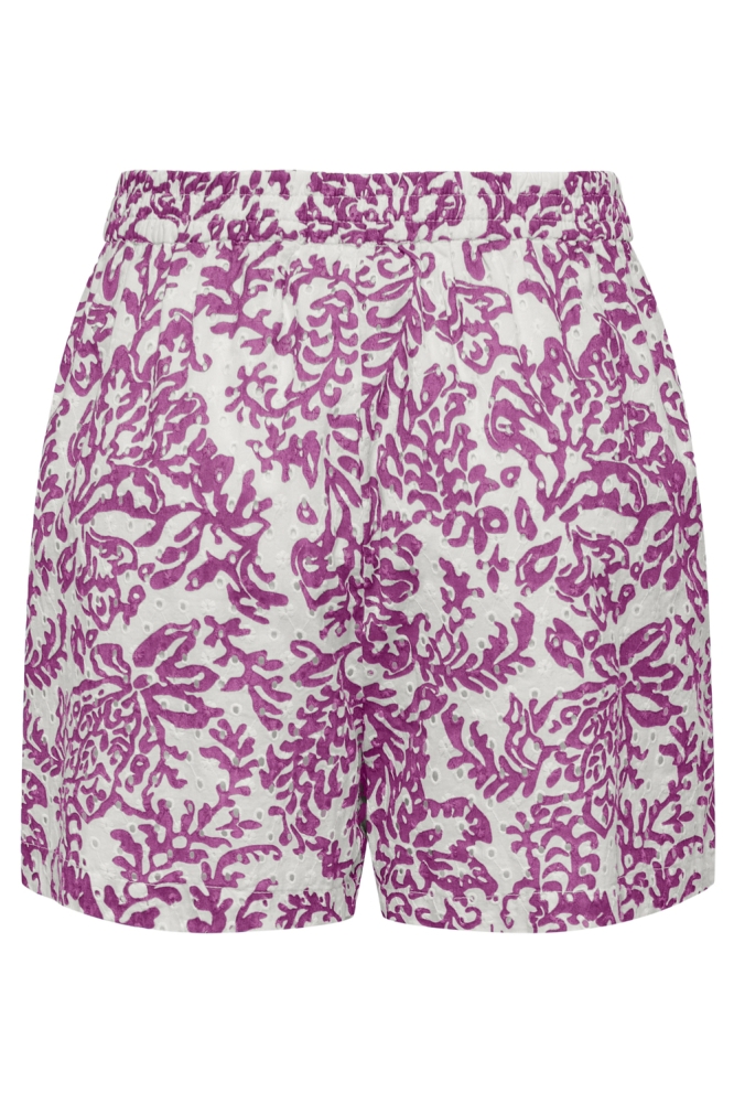 ONLKELLY CHANEE EMB SHORTS WVN 15350013 CLOUD DANCER/W SPRING CROCUS